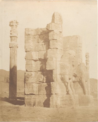 Porta di Persepoliksen raunioiden sisäänkäynti, 1858. tekijältä Luigi Pesce
