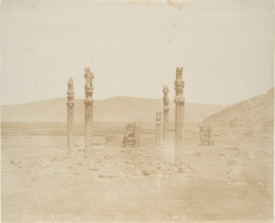 Rauniot ensimmäisellä terassilla, Persepolis, 1858. tekijältä Luigi Pesce