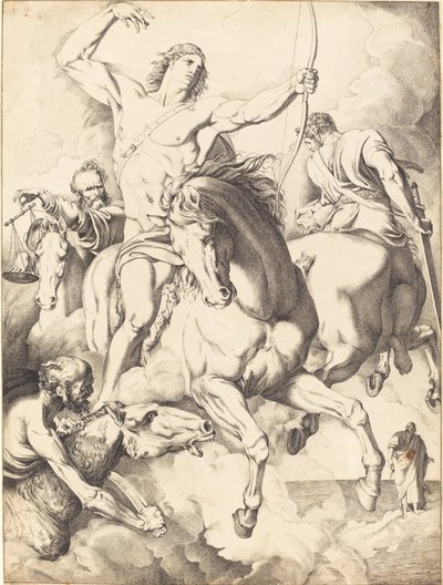 Näin, että lammas oli avautunut... (The Four Horsemen of the Apocalypse) tekijältä Luigi Sabatelli I