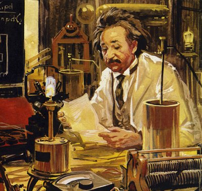 Einstein työskenteli lukuisissa yliopistoissa ja ammattikorkeakouluissa (värilitografia). tekijältä Luis Arcas Brauner