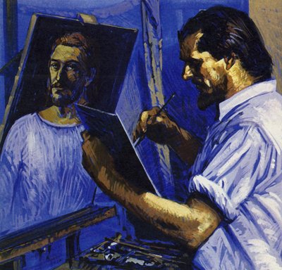 Gauguin eli köyhyydessä ja myi vain satunnaisia kuvia (värilitografia). tekijältä Luis Arcas Brauner