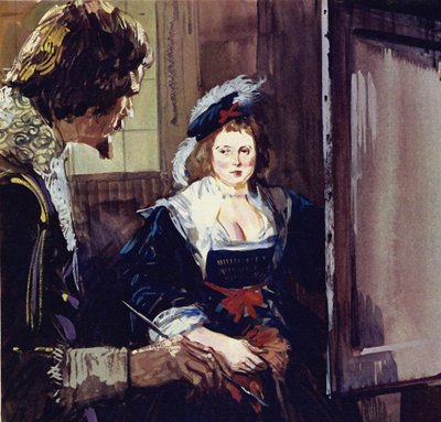 Rubens meni naimisiin Helene Fourmentin kanssa, joka esiintyi monissa hänen maalauksissaan (värilitografia). tekijältä Luis Arcas Brauner