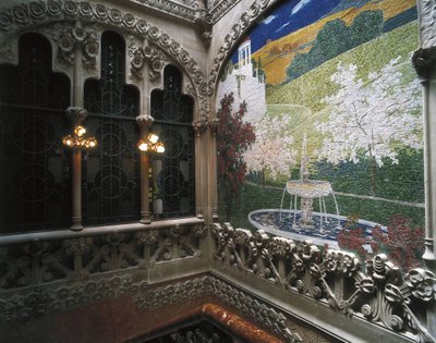 Mosaiques, Casa Nava (1901-1907), a Reus - DOMENECH I MONTANER, Lluis (1850-1923). Navasin talo. 1901-1907. ESPANJA. Reus. Navasin talo. Sisätilojen mosaiikkikoristelu. Modernismi. Arkkitehtuuri. tekijältä Luis Domenech i Montaner