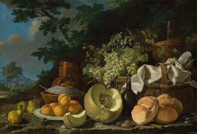 Iltapäivä ateria La Merienda, n. 1772. tekijältä Luis Egidio Melendez