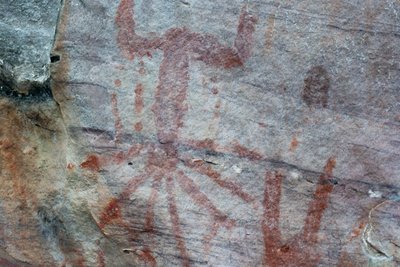 Piktografia, Faical, San Ignacio, Cajamarca, Peru, 2015. tekijältä Luis Rosendo.