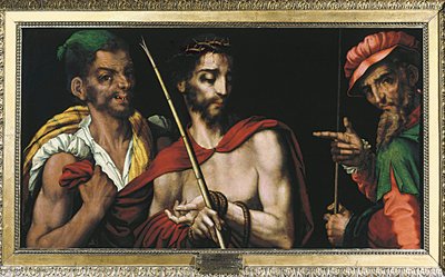 "Kristus Pontius Pilatuksen edessä (Pontius Pilatius)" Luis de Moralesin (1515-1586) maalaus 1500-luku tekijältä Luis de Morales