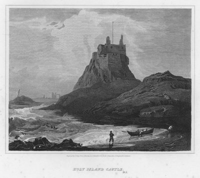 Holy Island Castle (kaiverrus) tekijältä Luke (after) Clennell