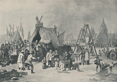 Messut jäällä Thamesilla, 1814, 1920 tekijältä Luke Clennell