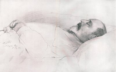"Hänen Majesteettinsa kuningas Edward VII kuolemassa", 1910. tekijältä Luke Fildes