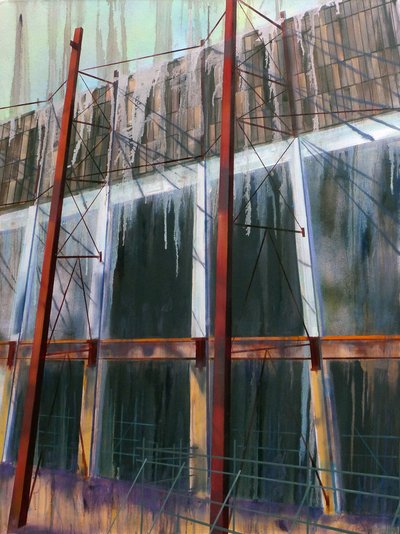 WorkinProgress 14, 2016 (öljy kankaalle) tekijältä Luke M Walker