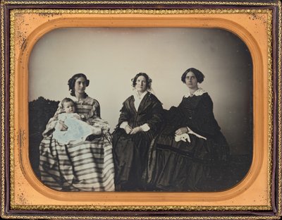 Muotokuva äidistä, lapsesta ja kahdesta naisesta,c. 1850 (kuva) tekijältä Luther Holman Hale