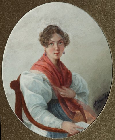 N.A. Vasilyevan muotokuva, 1835 tekijältä Lyubov Stepanovna Borozdna Stromilova