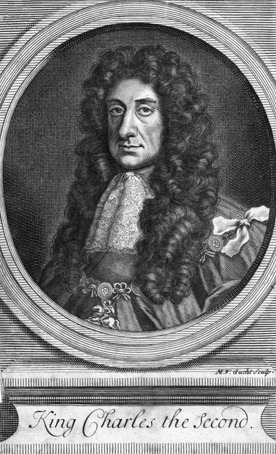 Charles II, Englannin, Skotlannin ja Irlannin kuningas, 1818. tekijältä MV Gucht