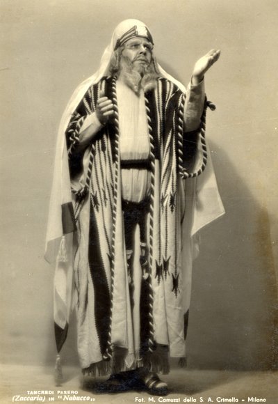 Tancredi Pasero Zaccariana Verdin Nabuccossa 1925 tekijältä M. Comuzzi