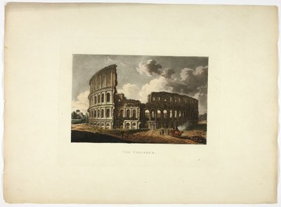 Colosseum, laatta viisitoista Rooman raunioista tekijältä M. Dubourg