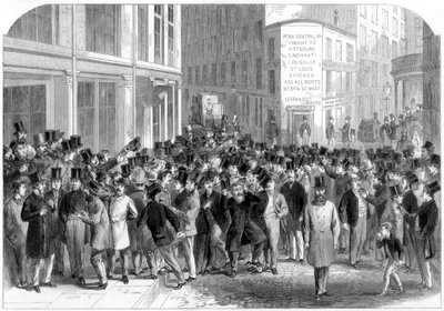 Kerbstonen pörssivälittäjät New Yorkissa, 1864. tekijältä M. Jackson