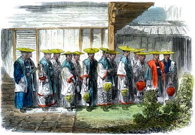 Yövartija Jeddo Edossa, Japanissa, 1864. tekijältä M. Jackson