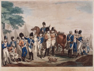 Westminsterin kaupungin uskollisen liiton ja vapaaehtoisjoukon sotilaat, 1799 tekijältä M Place