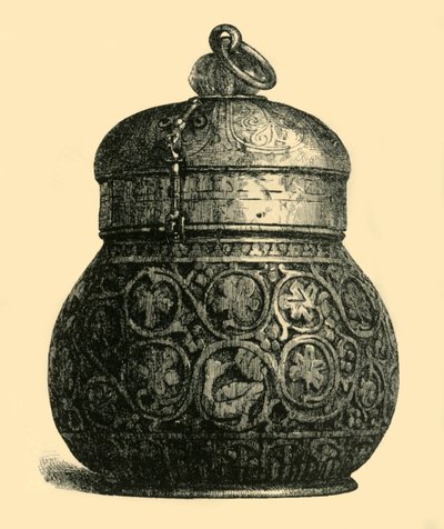 Norsunluulaatikko, 750-850 jKr., 1881. tekijältä M Sullivan
