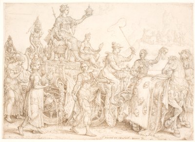 Voitonvaunut Rikkaus (varakas) tekijältä Maarten van Heemskerck