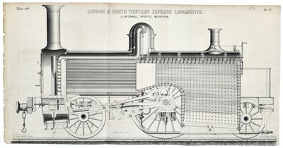 London and North Western Express Locomotive plate 138 tekijältä Mackay & Kirkwood