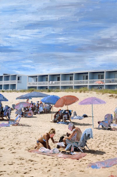Montauk, 2021 (akryylimaali arkistopigmenttiprintillä) tekijältä Madeleine Gross