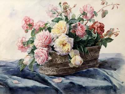 Ruusukori. Madeleine Jeanne Lemairen (1845-1928) maalaus Yksityiskokoelma. tekijältä Madeleine Lemaire