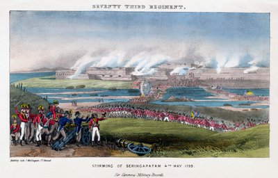 Seitsemänkymmentäkolmas rykmentti, Seringapatamin myrsky, Intia, 4. toukokuuta 1799. tekijältä Madeley