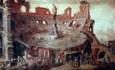Härkätaistelu antiikkina, 1552. tekijältä Maerten van Heemskerck