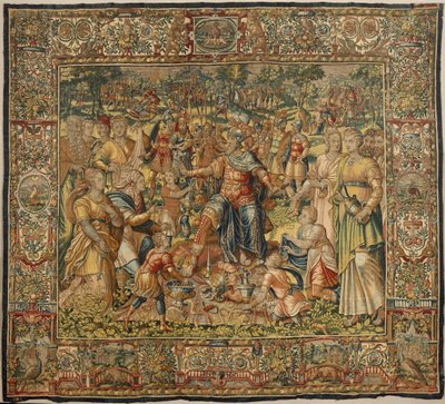 Tarina Gideonista, 1500-luvun loppu (silkki ja villa) tekijältä Maerten van Heemskerck