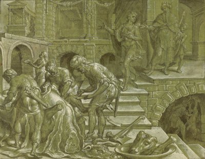 Vertaus kuninkaasta, joka valmisteli häät tekijältä Maerten van Heemskerck