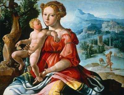 The Rest on the Flight to Egypt, n. 1530. tekijältä Maerten van Heemskerck
