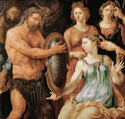 Vulcain antaa Thetis le bouclier d