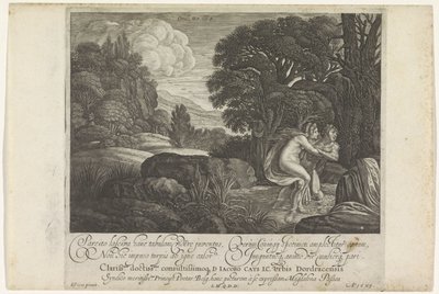 Salmacis ja Hermaphroditus Metamorfosen van Ovidius (sarjan nimi) tekijältä Magdalena van de Passe