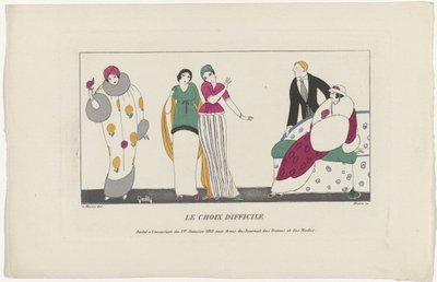 Journal des Dames et des Modes, 1. tammikuuta 1913: Vaikea valinta tekijältä Maire