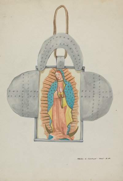 Käsin piirretty Guadalupe tinamuodossa, n. 1937. tekijältä Majel G. Claflin