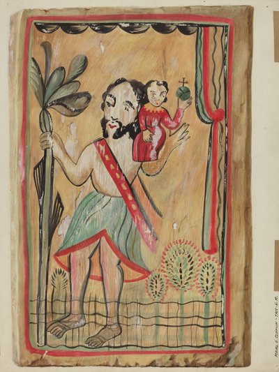 Retablo - San Christopher tekijältä Majel G. Claflin