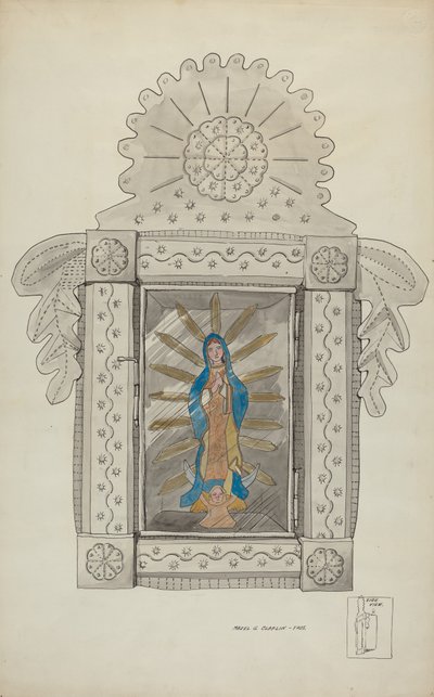 Tin Niche, joka sisältää Guadeloupe Bulk, c. 1936. tekijältä Majel G. Claflin