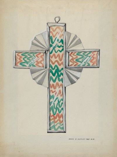 Tina ja maalattu lasiristi, n. 1937. tekijältä Majel G. Claflin