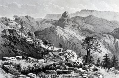 Marssilla lähellä Dongoloa, kaivertanut James Ferguson, 1868 tekijältä Major A.G.F. Hogg