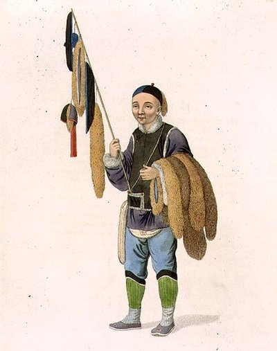 Furrier, levy 43 teoksesta "The Costume of China", kaiverrettu J. Dadley tekijältä Major George Henry Mason