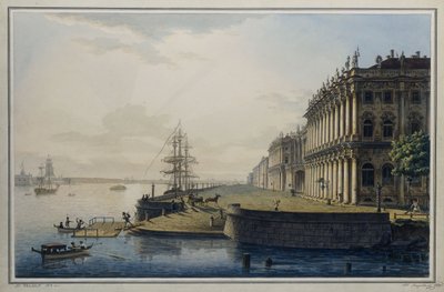 Näkymä keisarilliseen talvipalatsiin, 1818 tekijältä Maksim Nikiforovich VorobOev