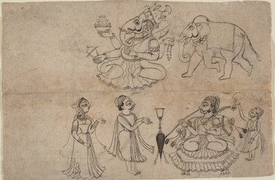 Muotokuva Manya Sahib Man Rup Sagarjista, 1700-luvun loppu. tekijältä Manaku