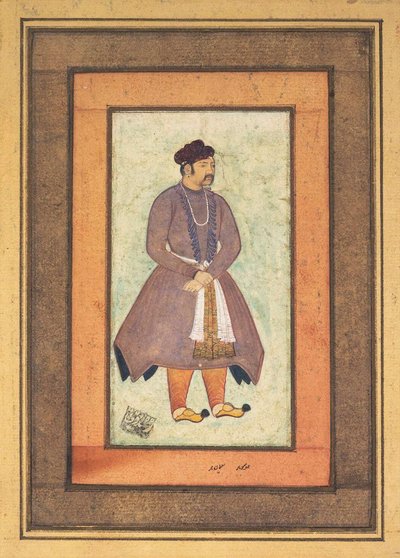 Muotokuva Akbar Suuresta 1542-1605, Mughal-keisari, 1500-luvun toinen puoli. tekijältä Manohar