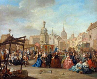 Cebadax-aukio Madridissa Manuel de la Cruzin maalaus (1700-luku) 1700-luku Madrid, Sorolla-museo tekijältä Manuel De La Cruz