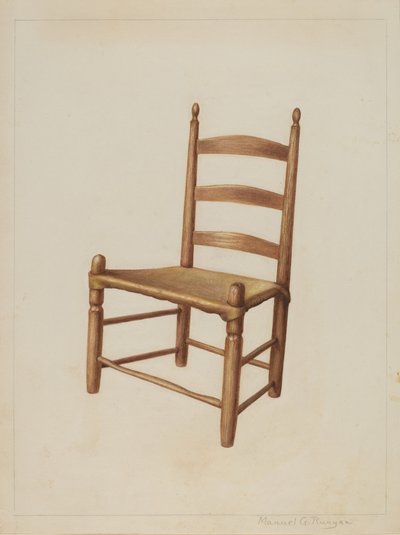 Ruokasalin tuoli, c. 1938. tekijältä Manuel G. Runyan