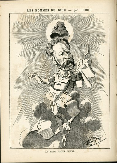 Manuel Luquen (1854-1919) kuvitus elokuvassa La Caricature (1880) tekijältä Manuel Luque