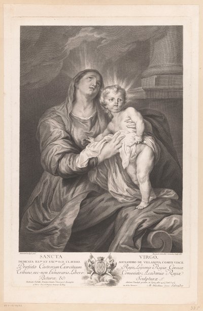 Maria Kristus-lapsen kanssa Sancta Virgo (nimi esineessä) tekijältä Manuel Salvador Carmona