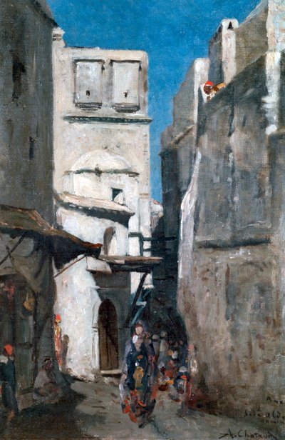 Katu Algerissa, c1864-1892 tekijältä Marc-Alfred Chataud