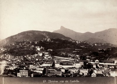 Näkymä Santa Teresasta Brasiliassa, n. 1880-1890 (b/w kuva) tekijältä Marc Ferrez
